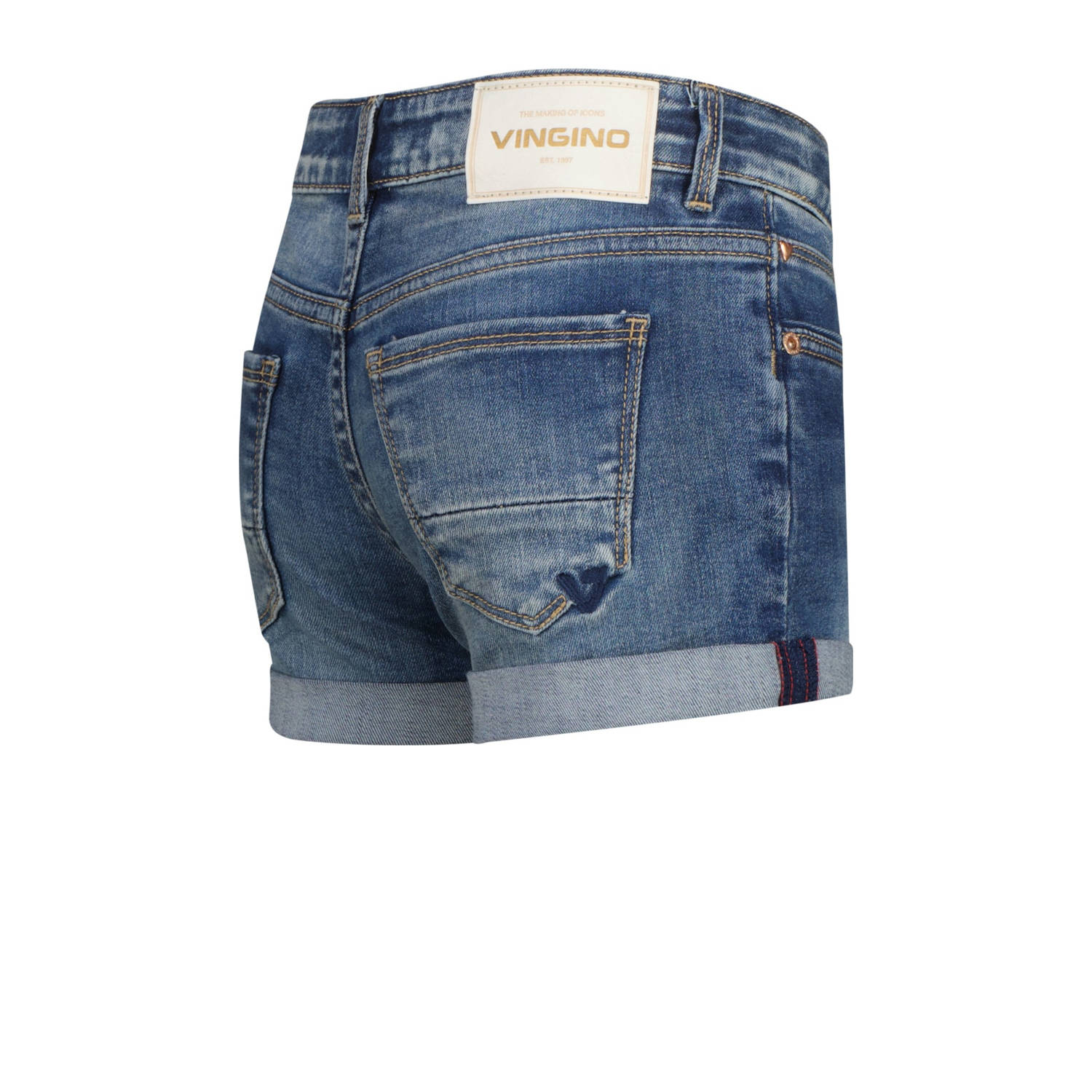 Vingino regular denim short medium blue denim