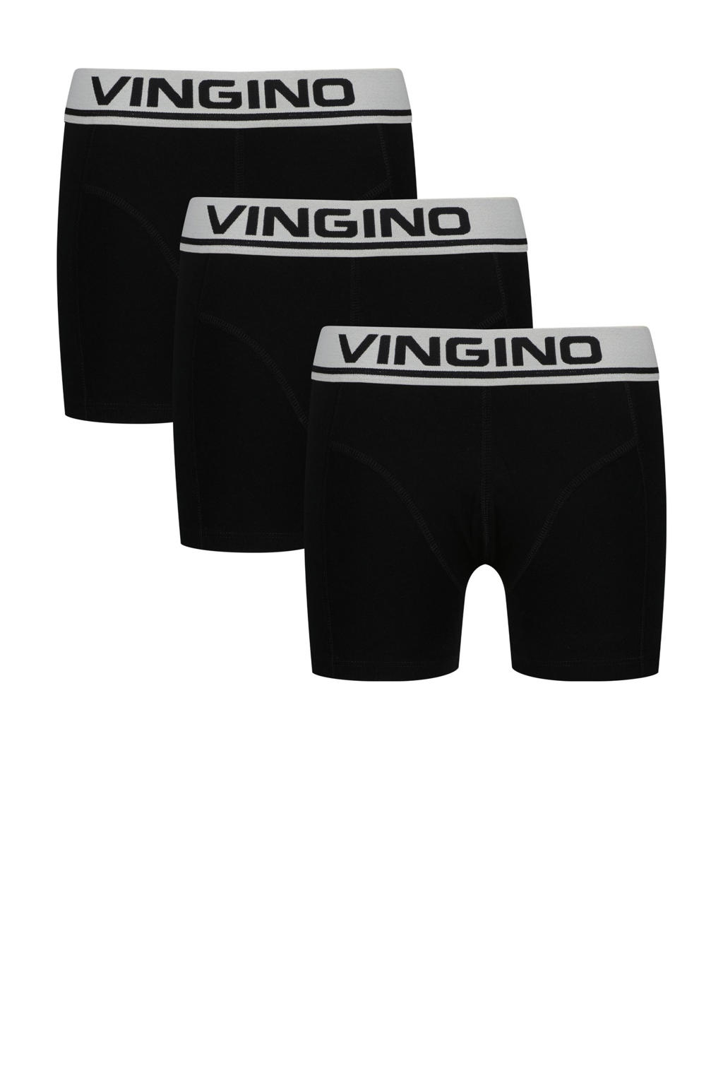 Vingino boxershort - zwart/wit (set van 3)