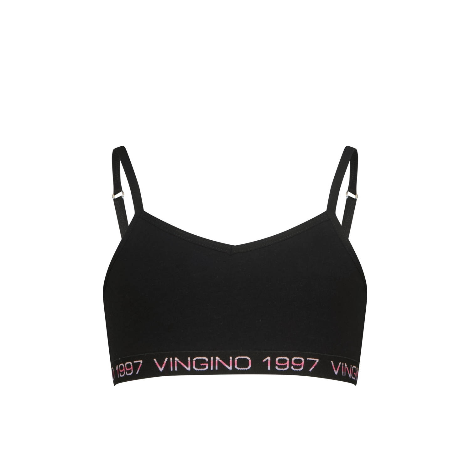 Vingino bh top set van 2 zwart wit