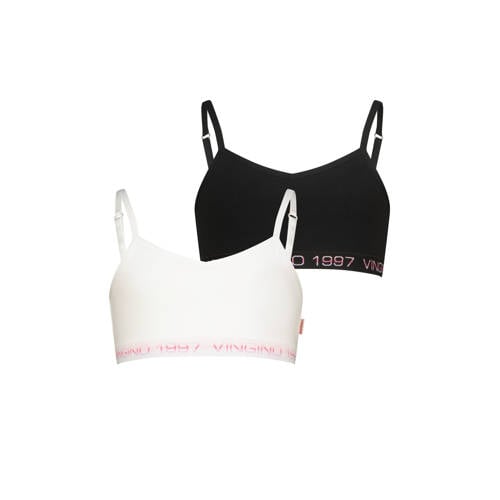 Vingino bh top - set van 2 zwart/wit afbeelding