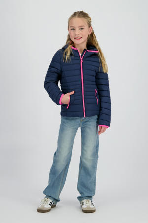 gewatteerde jas donkerblauw