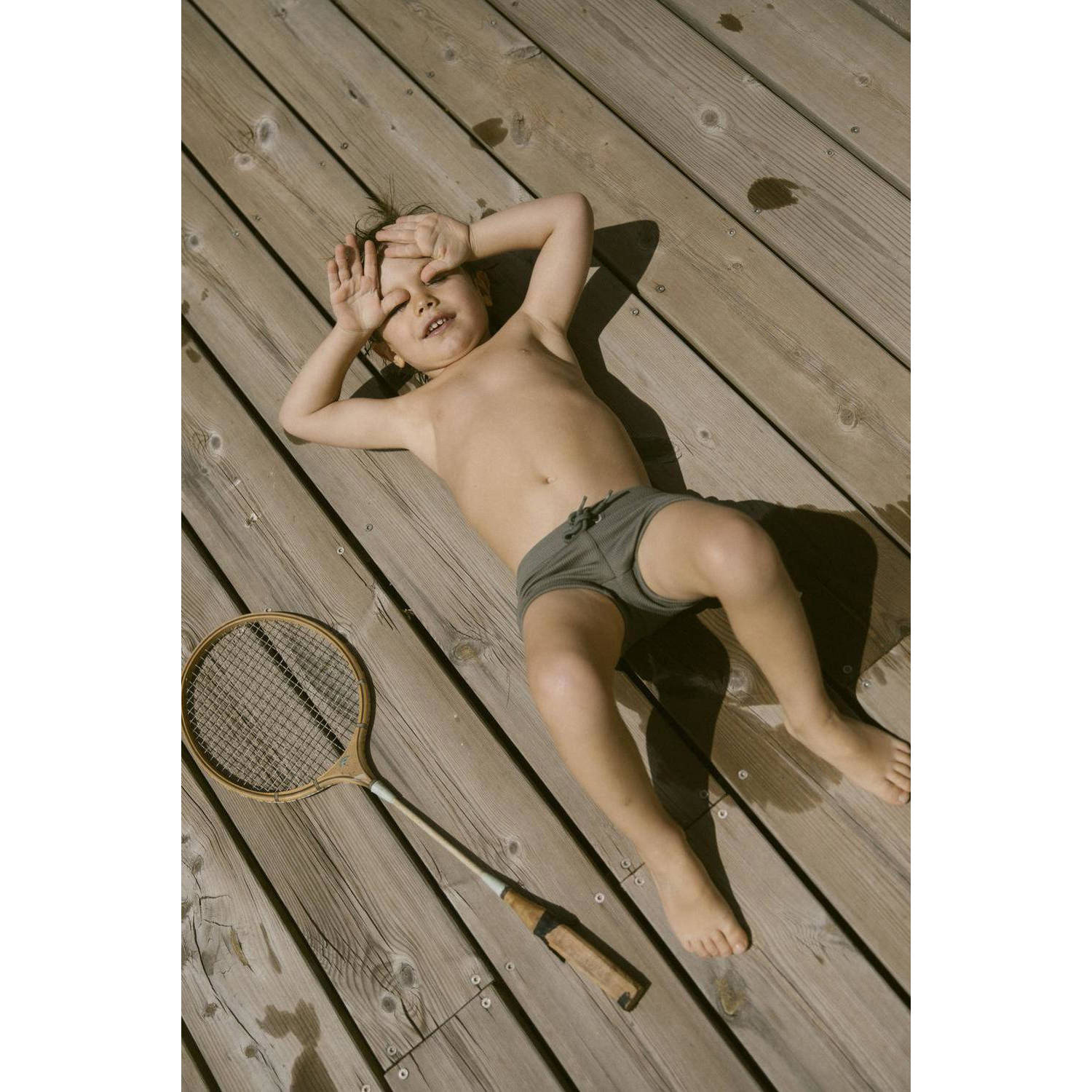 LIL' ATELIER MINI zwemboxer olijfgroen