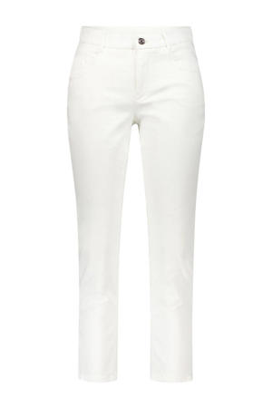 slim regular waist broek beige