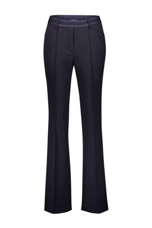 flared regular waist broek donkerblauw