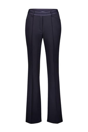 flared regular waist broek donkerblauw
