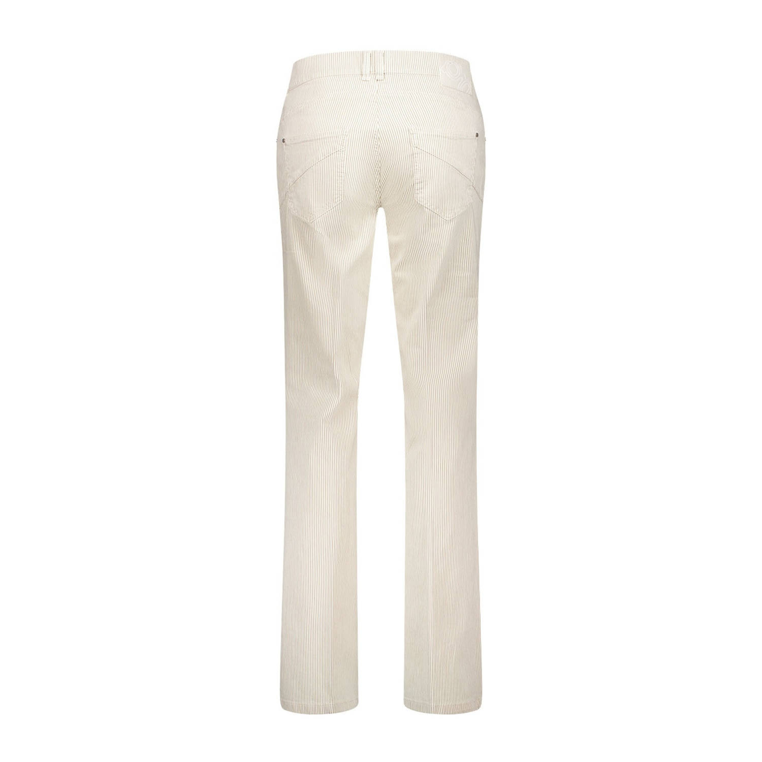 gardeur straight regular waist broek beige