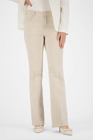 straight regular waist broek beige