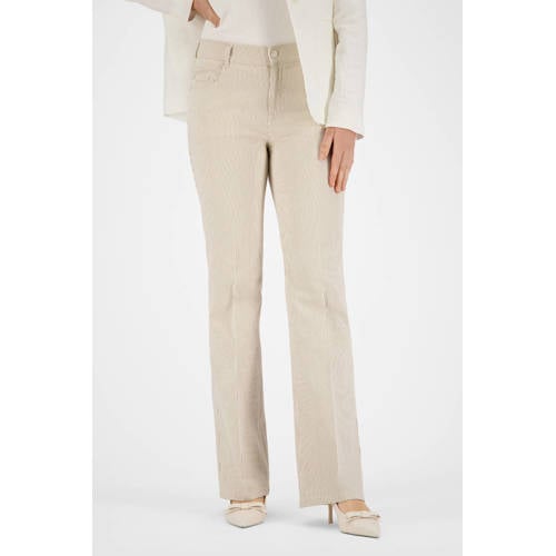 gardeur straight regular waist broek beige afbeelding