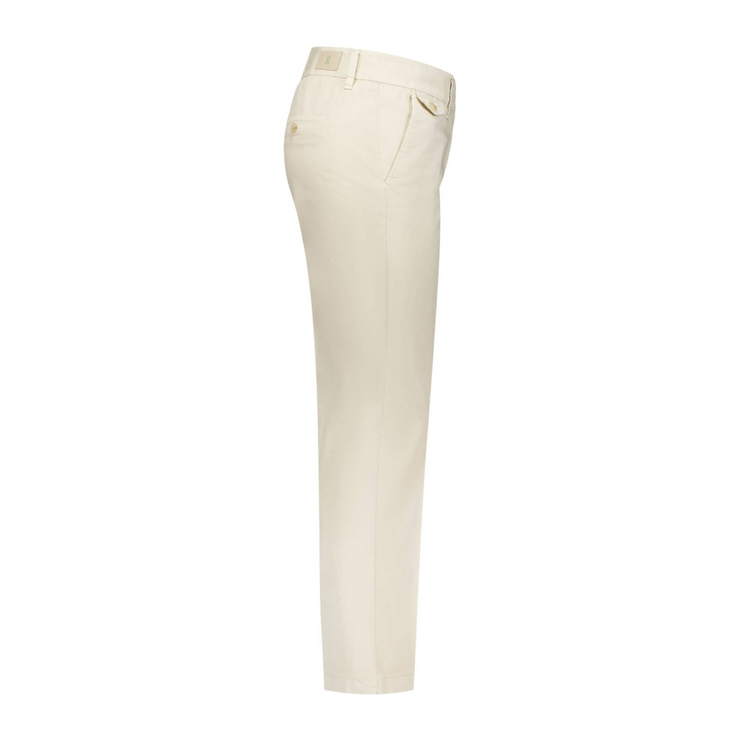 gardeur slim regular waist broek beige