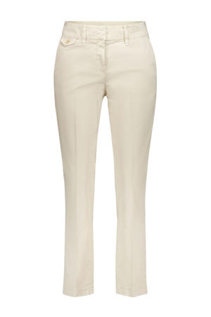 slim regular waist broek beige