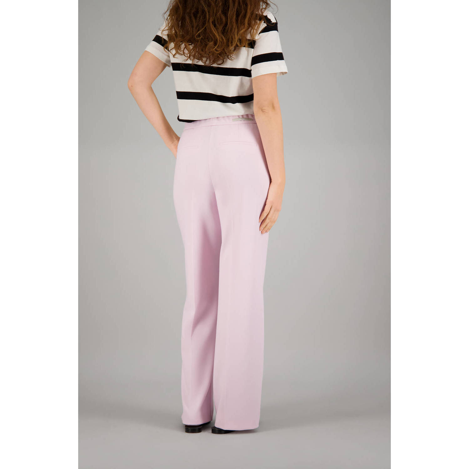 gardeur wide leg regular waist broek rosé