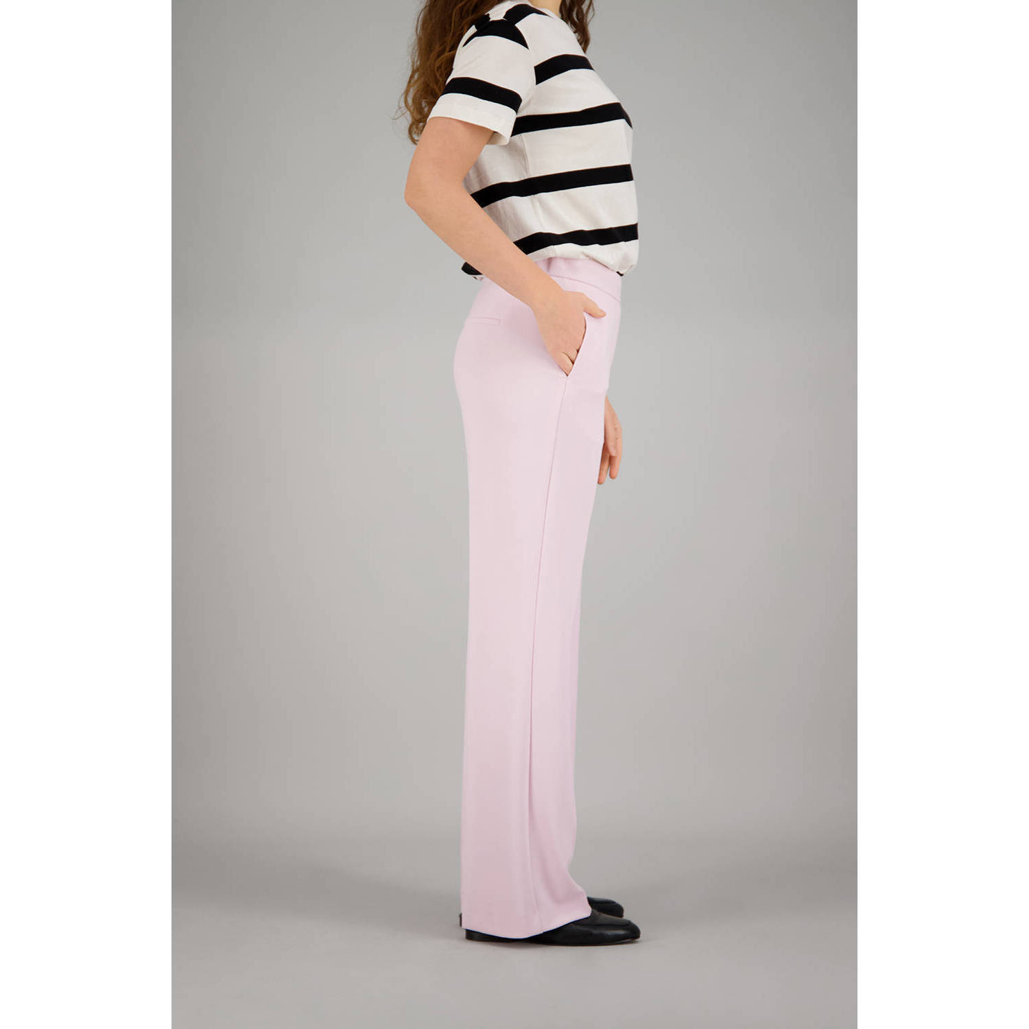 gardeur wide leg regular waist broek rosé