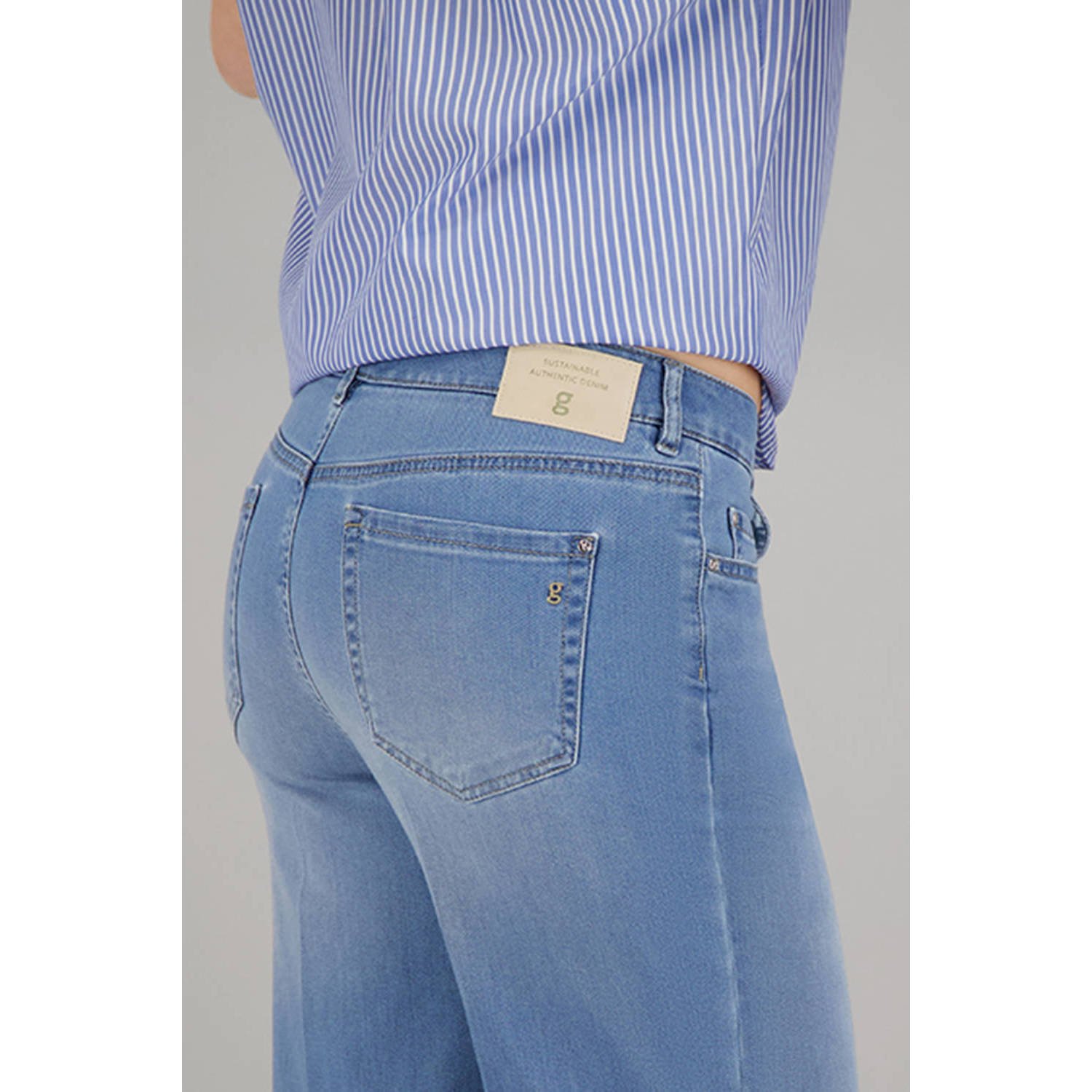 gardeur wide leg jeans lichtblauw