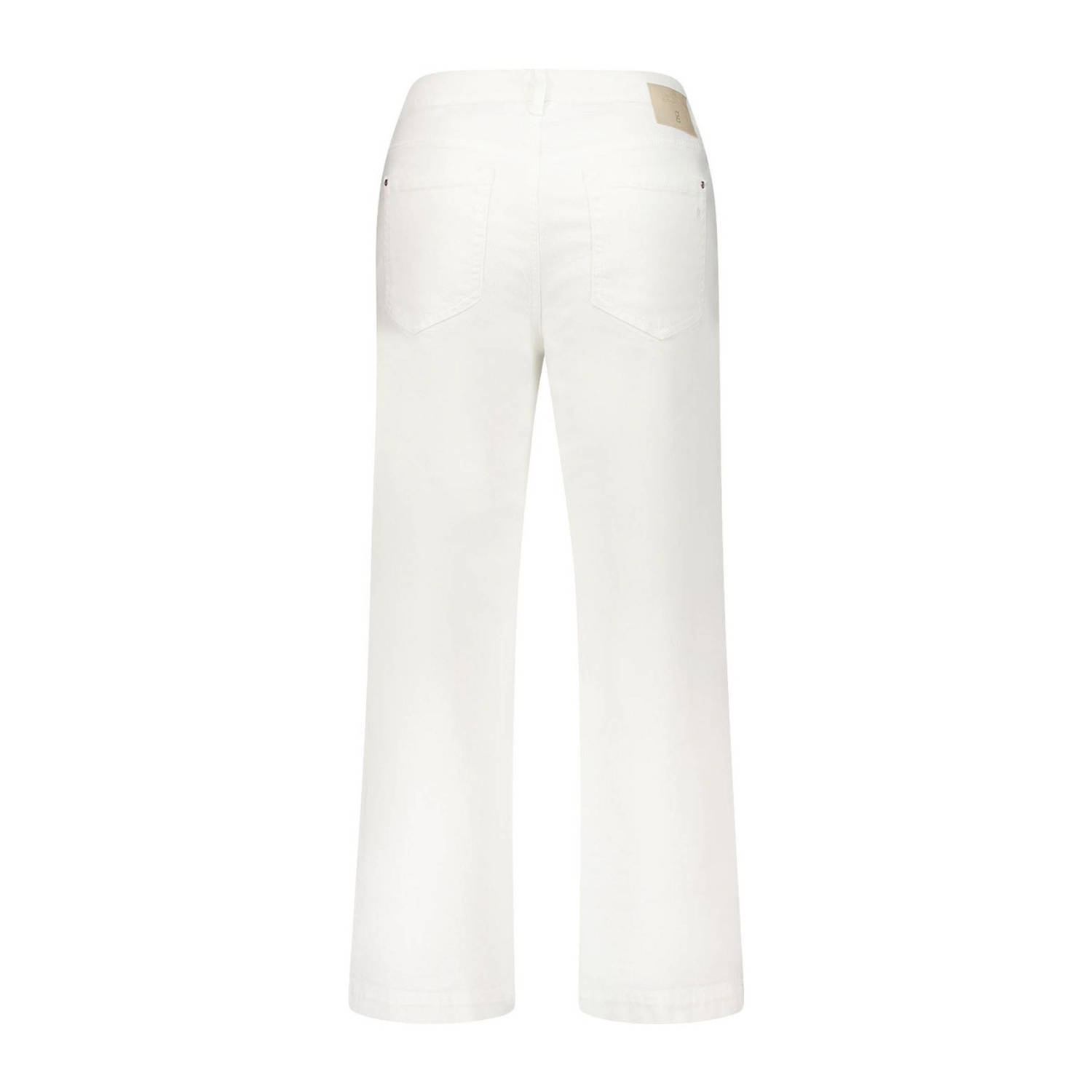 gardeur wide leg jeans wit broderie