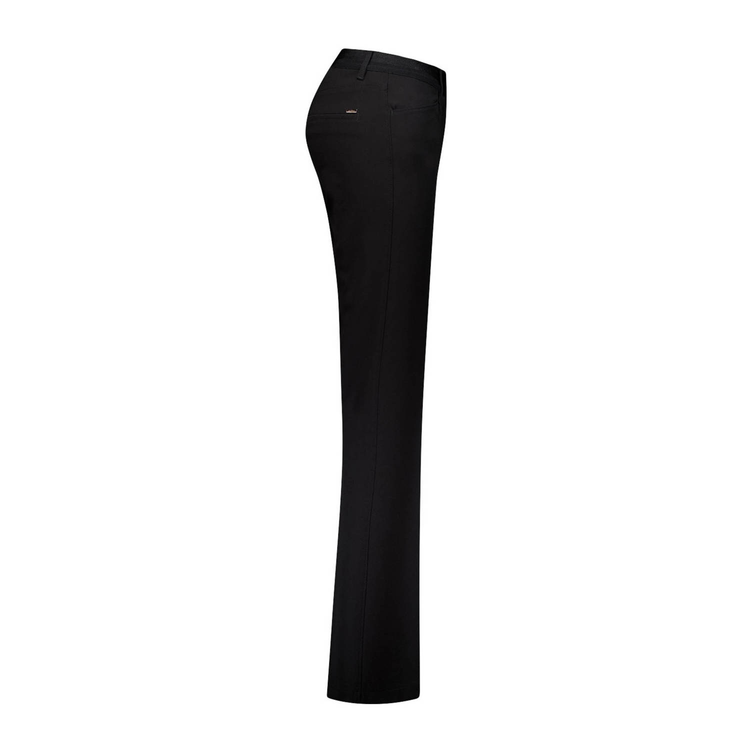 gardeur flared regular waist broek zwart