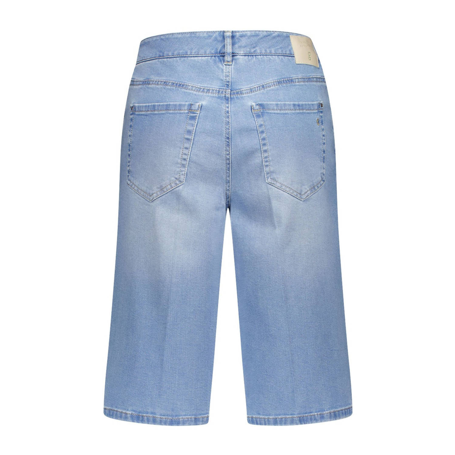 gardeur wide leg regular waist bermuda short light blue denim