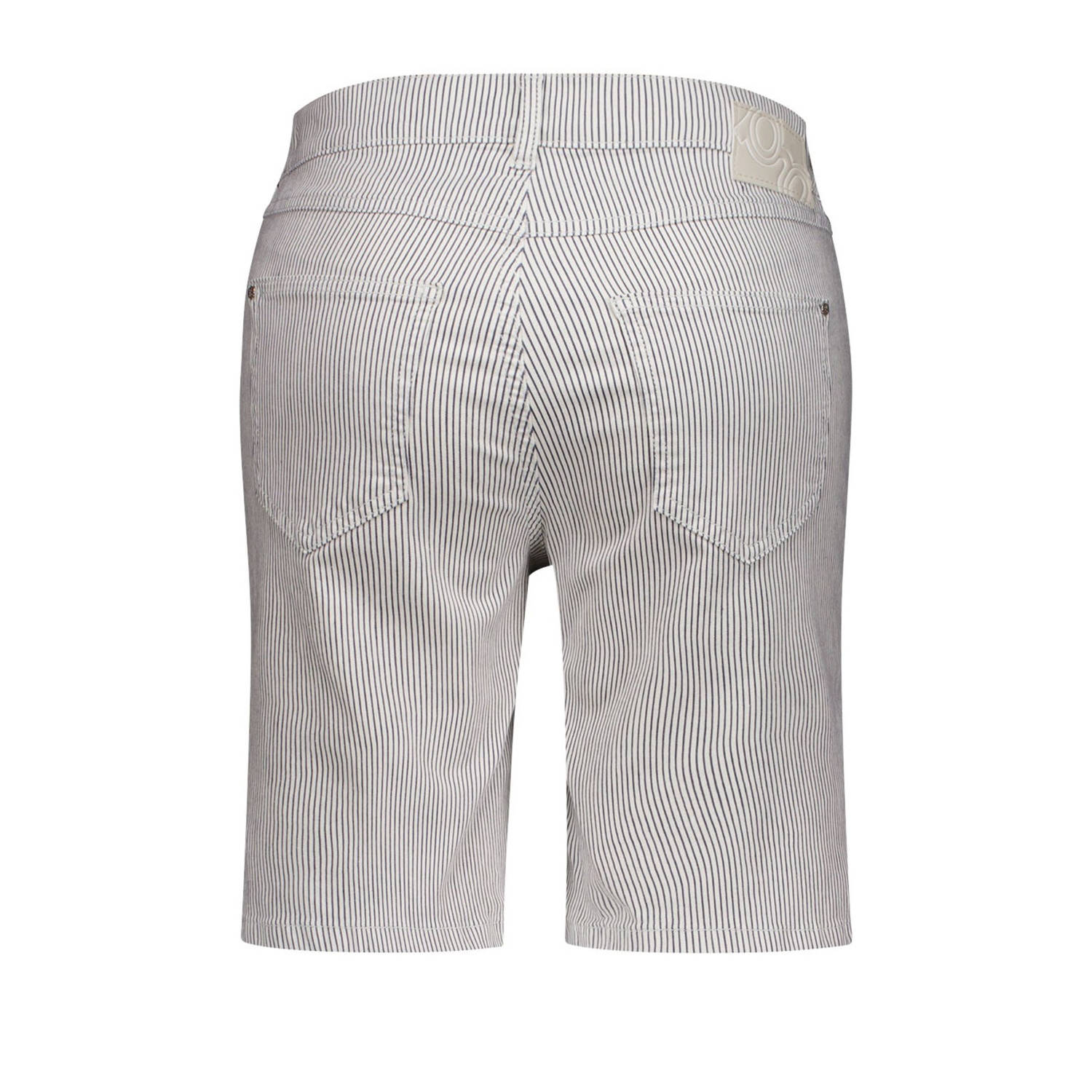 gardeur straight regular waist broek zwart