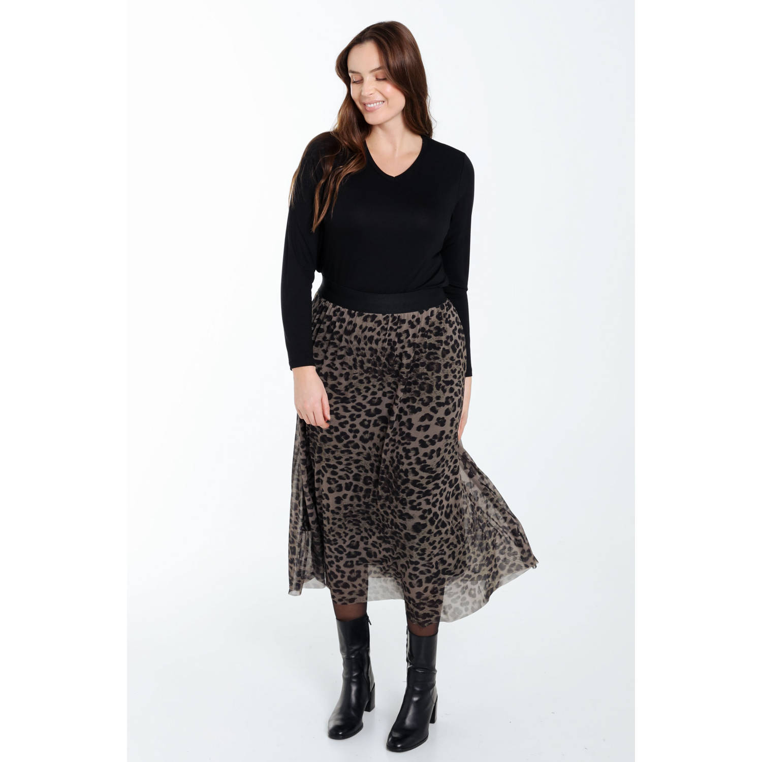 Paprika maxi rok donkerbruin