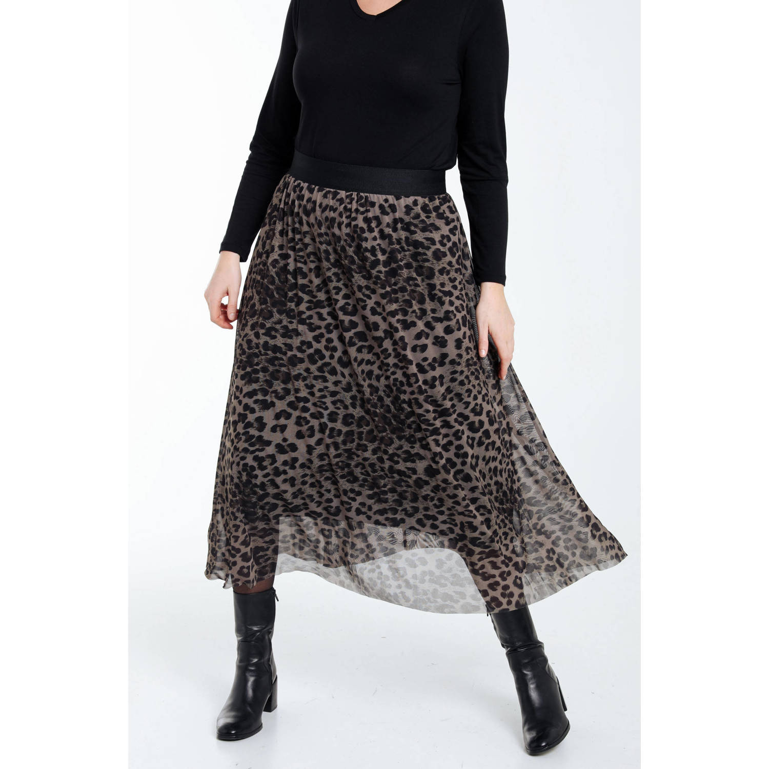 Paprika maxi rok donkerbruin