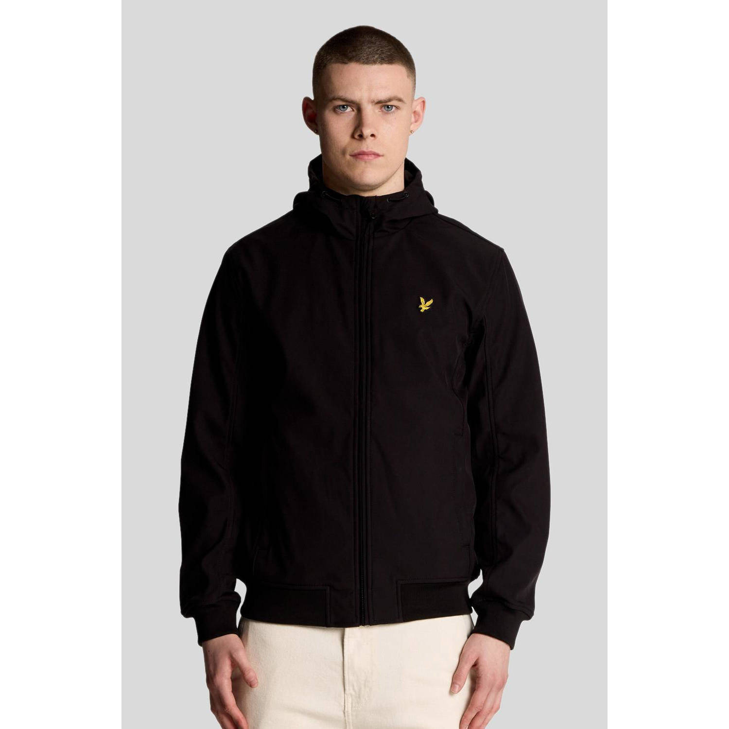 LYLE & SCOTT Heren Jassen Mesh Back Softshell Jacket Zwart