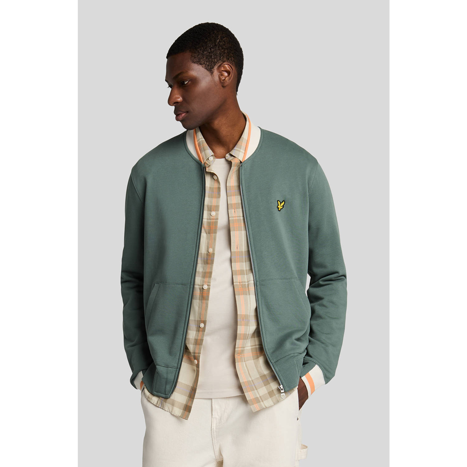 Lyle & Scott Trainingsjack Lyle & Scott Half getipt jersey bomberjack