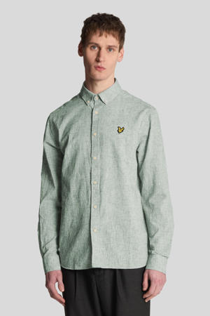 casual overhemd mintgroen