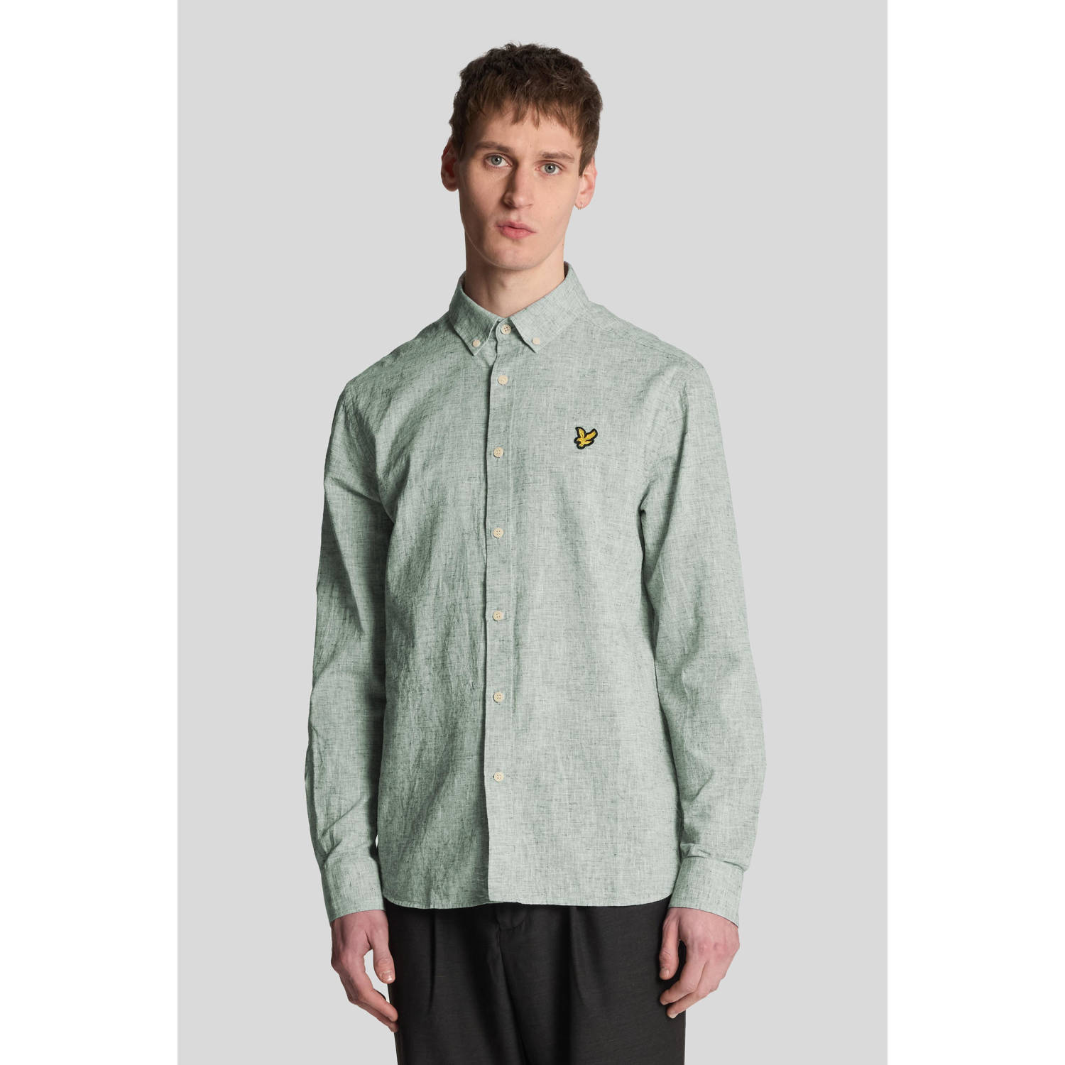 Lyle & Scott casual overhemd mintgroen
