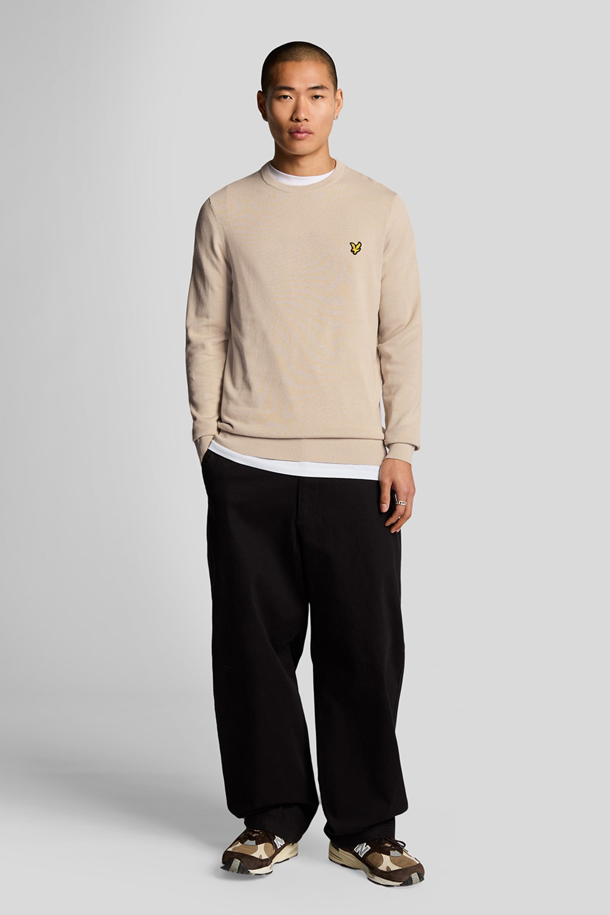 Pantaloni Uomo Lyle & Scott - Taglio Regolare, Beige, 97% Cotone 3% Elastan, Vita Media, Perfetti Per Look Casual