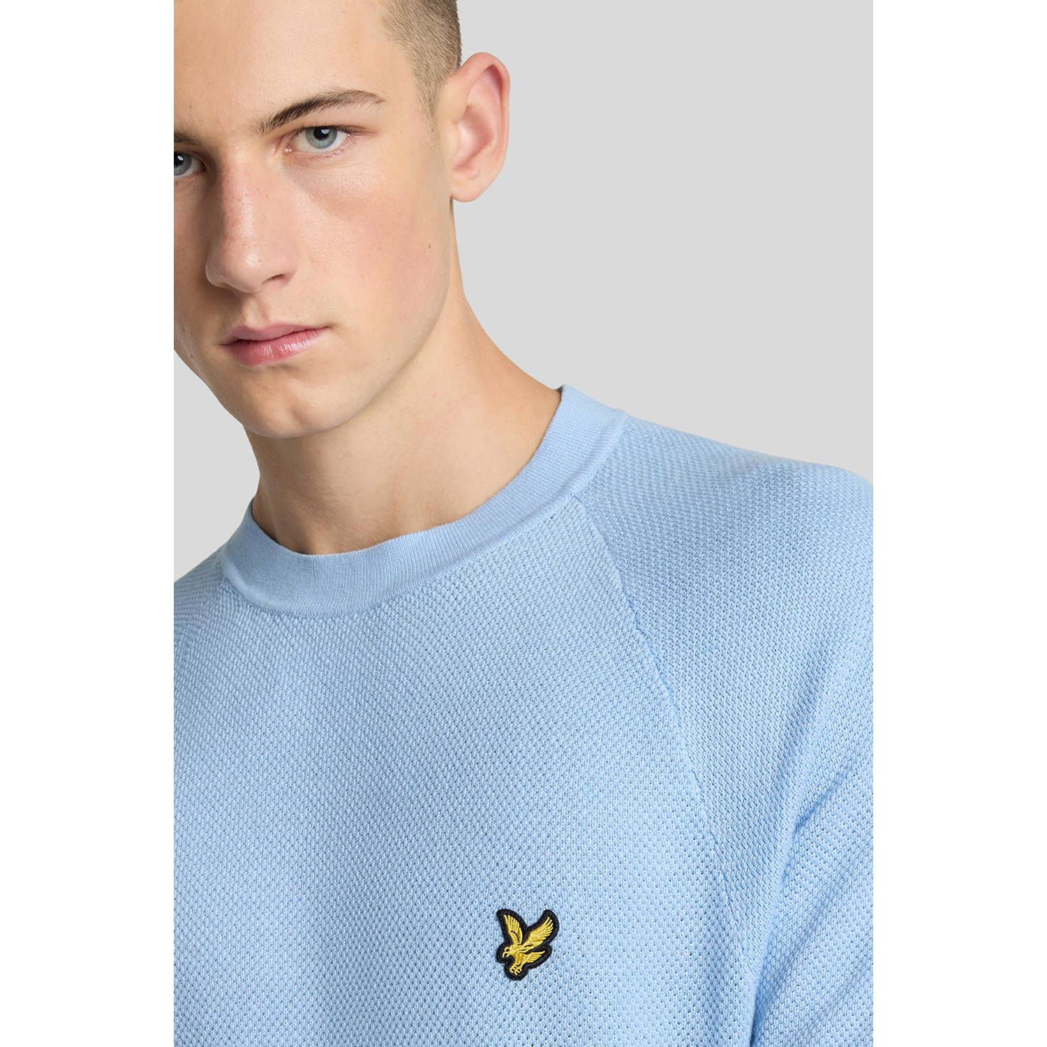 Lyle & Scott T-shirt gebreid blauw
