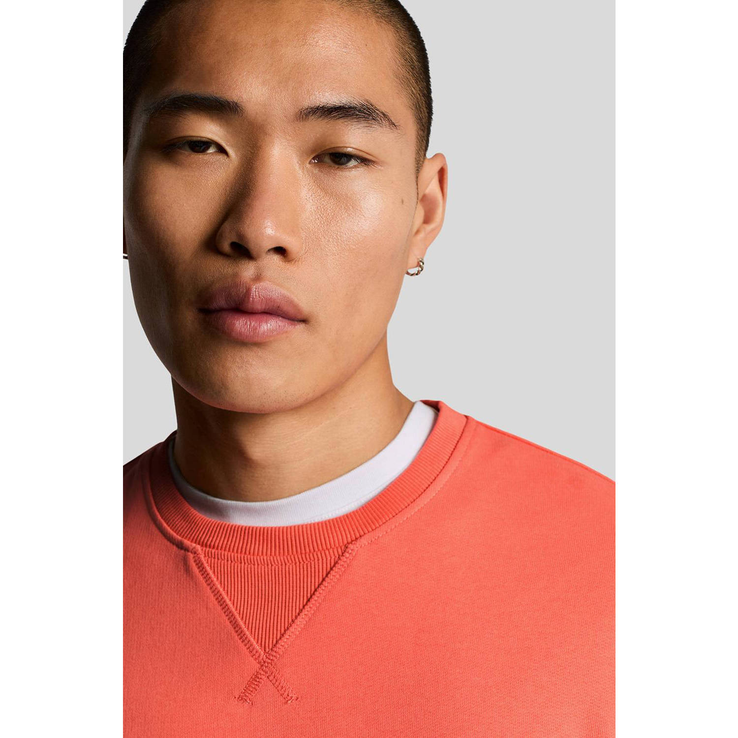 Lyle & Scott sweater koraalrood