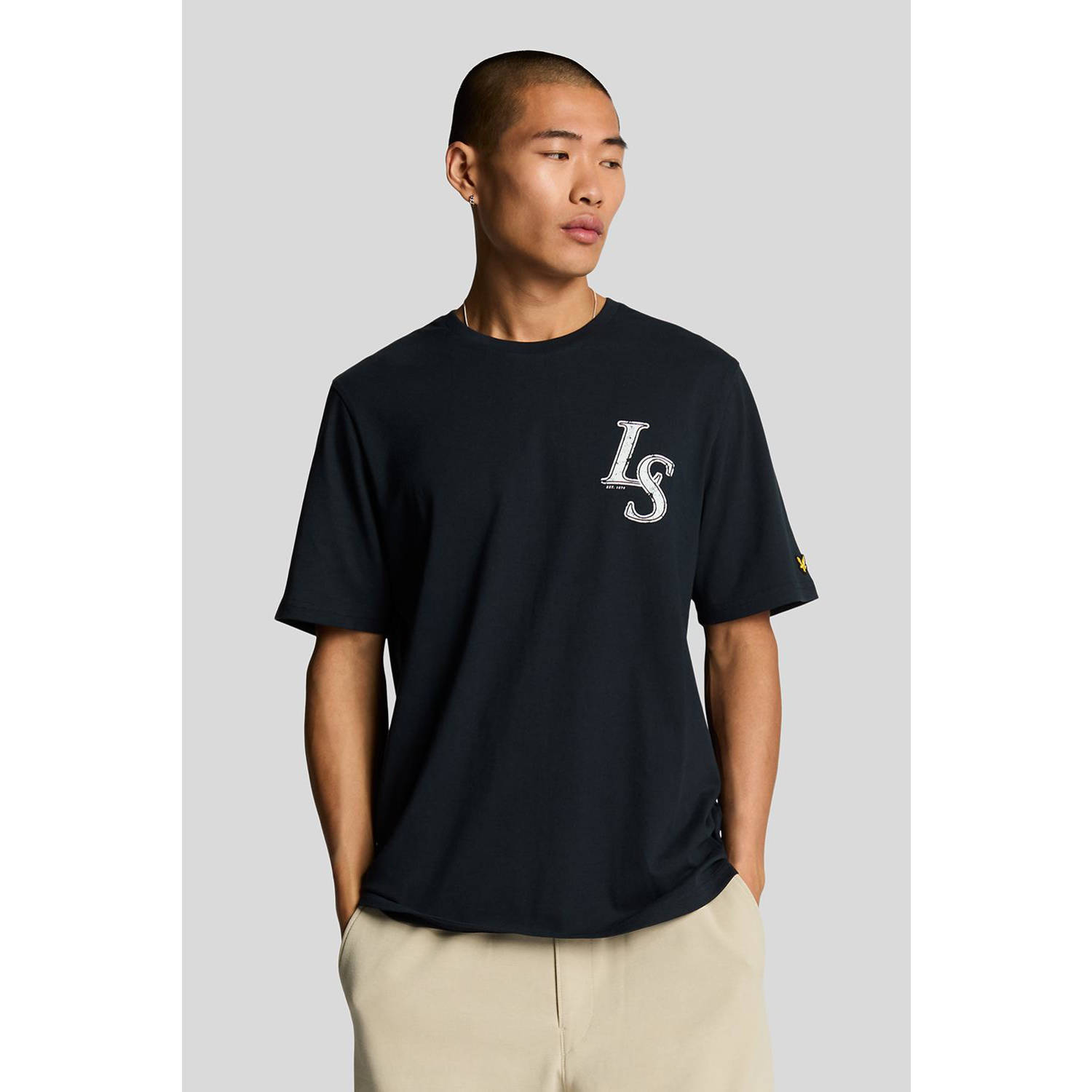 Lyle & Scott SS T-Shirts Emblem T-Shirt Blue Heren