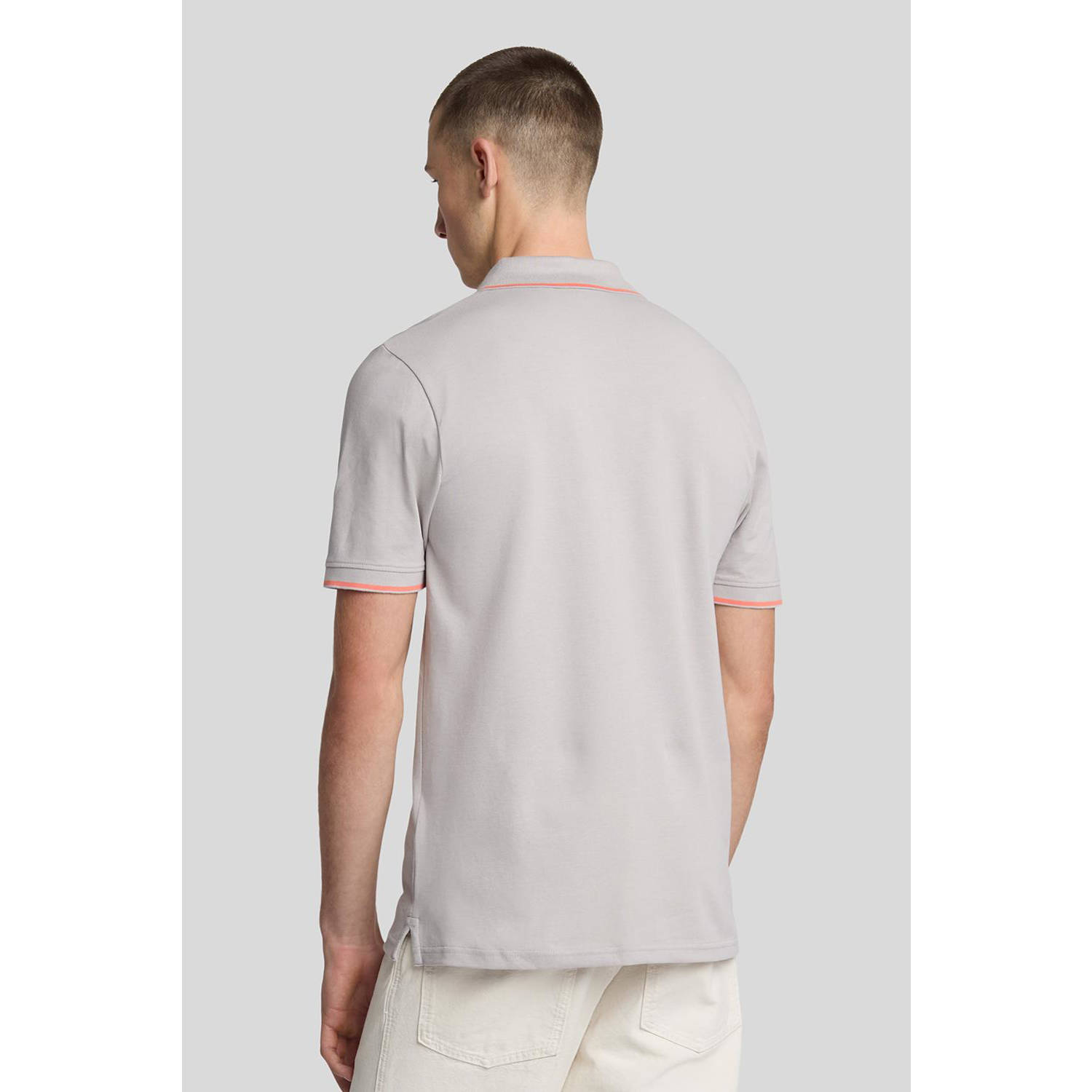 Lyle & Scott regular polo grijs