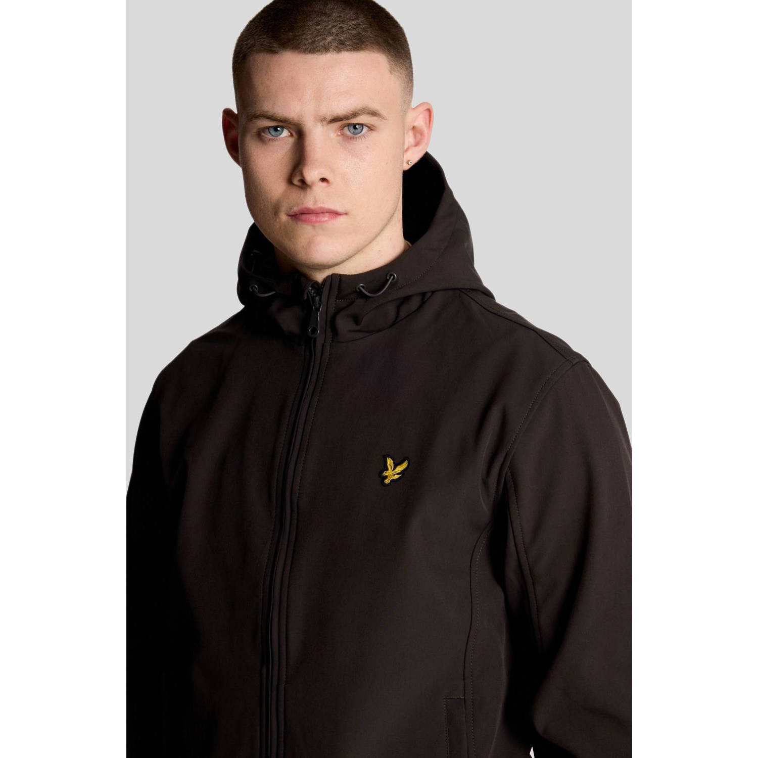 Lyle & Scott softshell jas donkerbruin