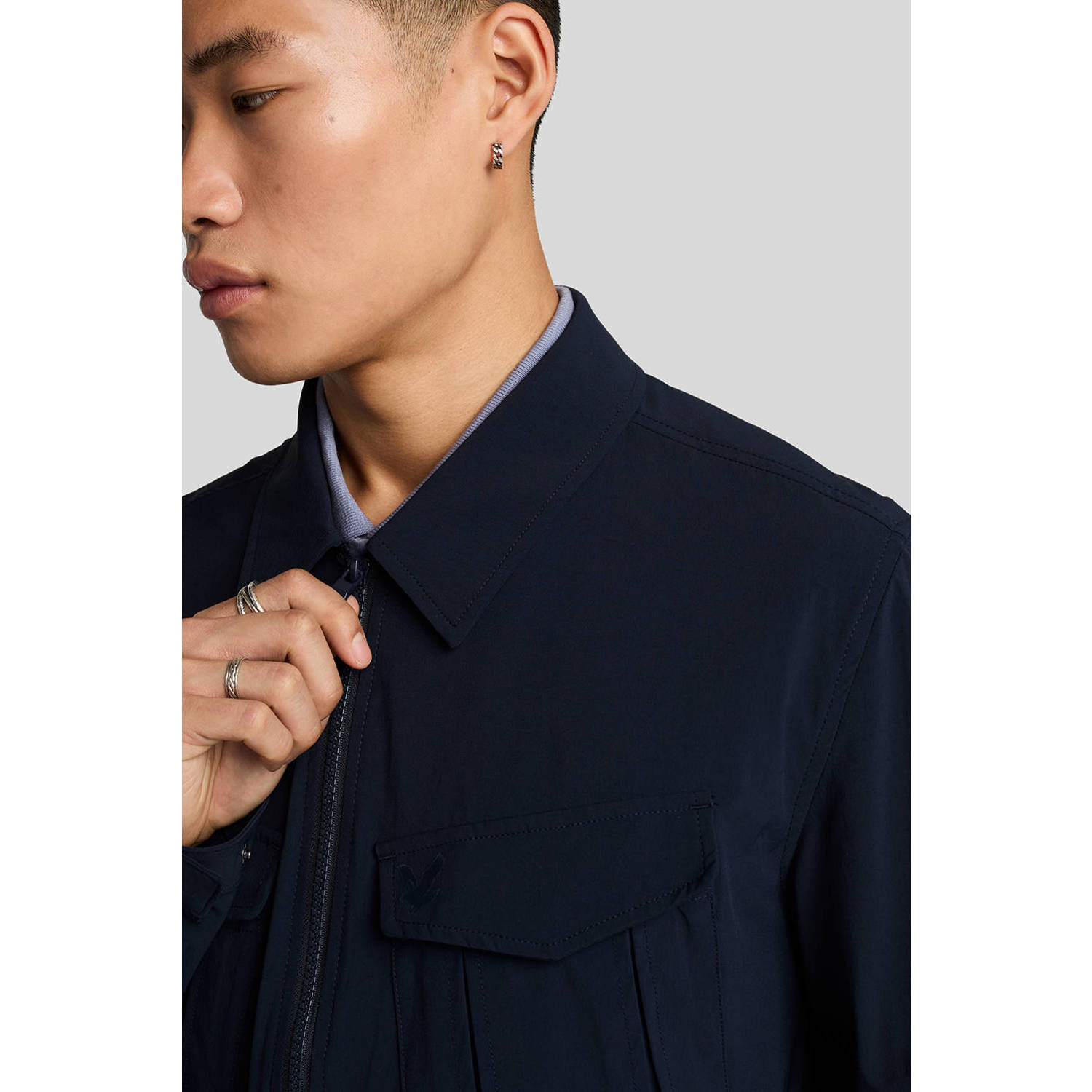 Lyle & Scott overshirt donkerblauw