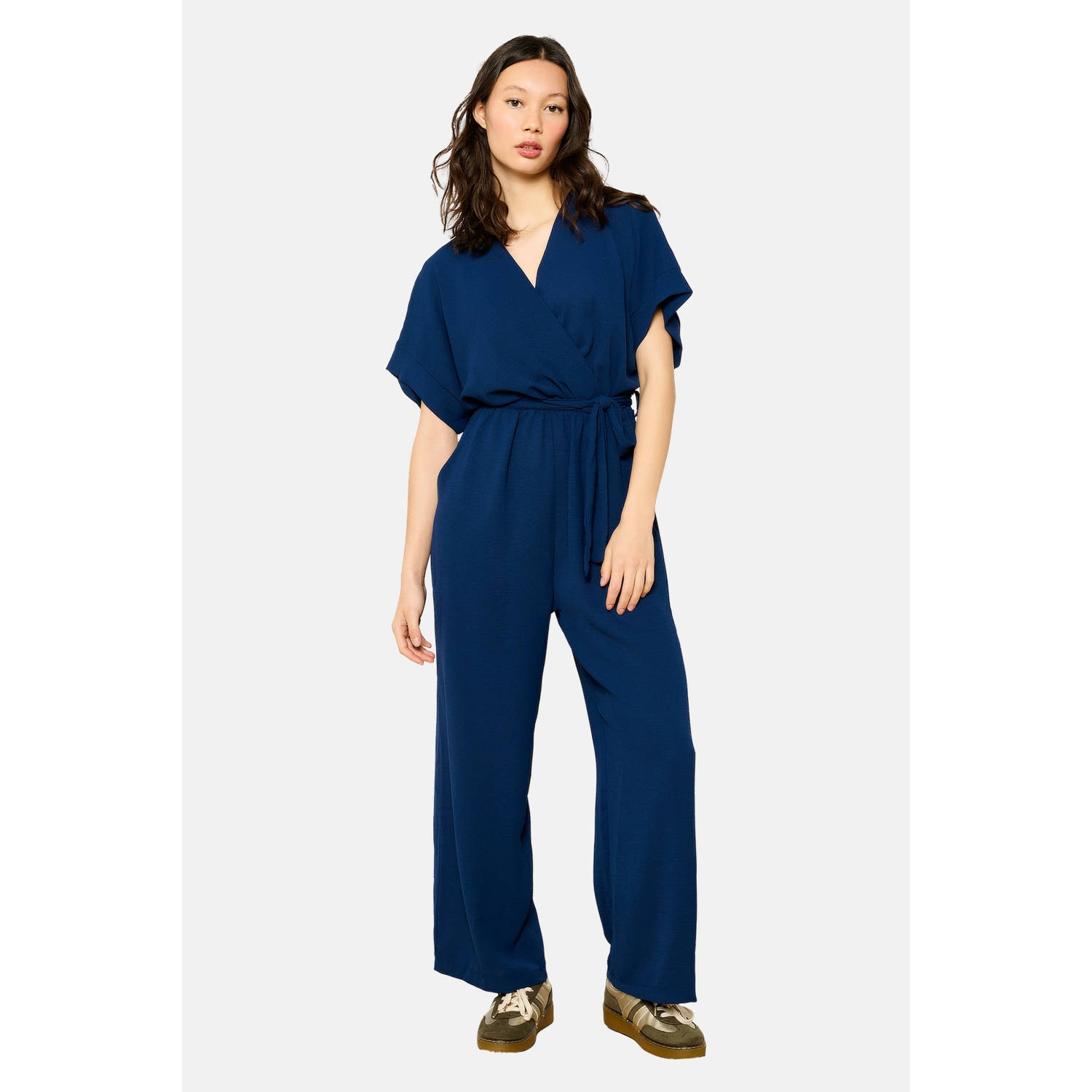 LOLALIZA rechtvallend jumpsuit marine