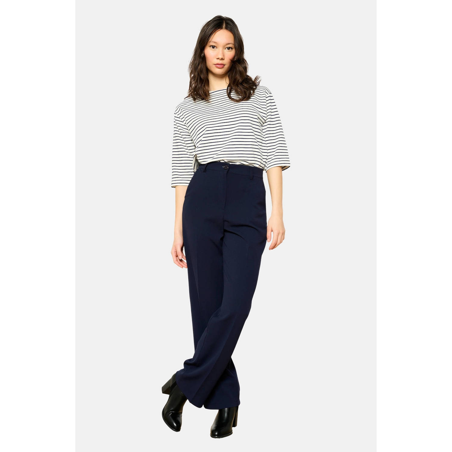 LOLALIZA regular waist pantalon marine