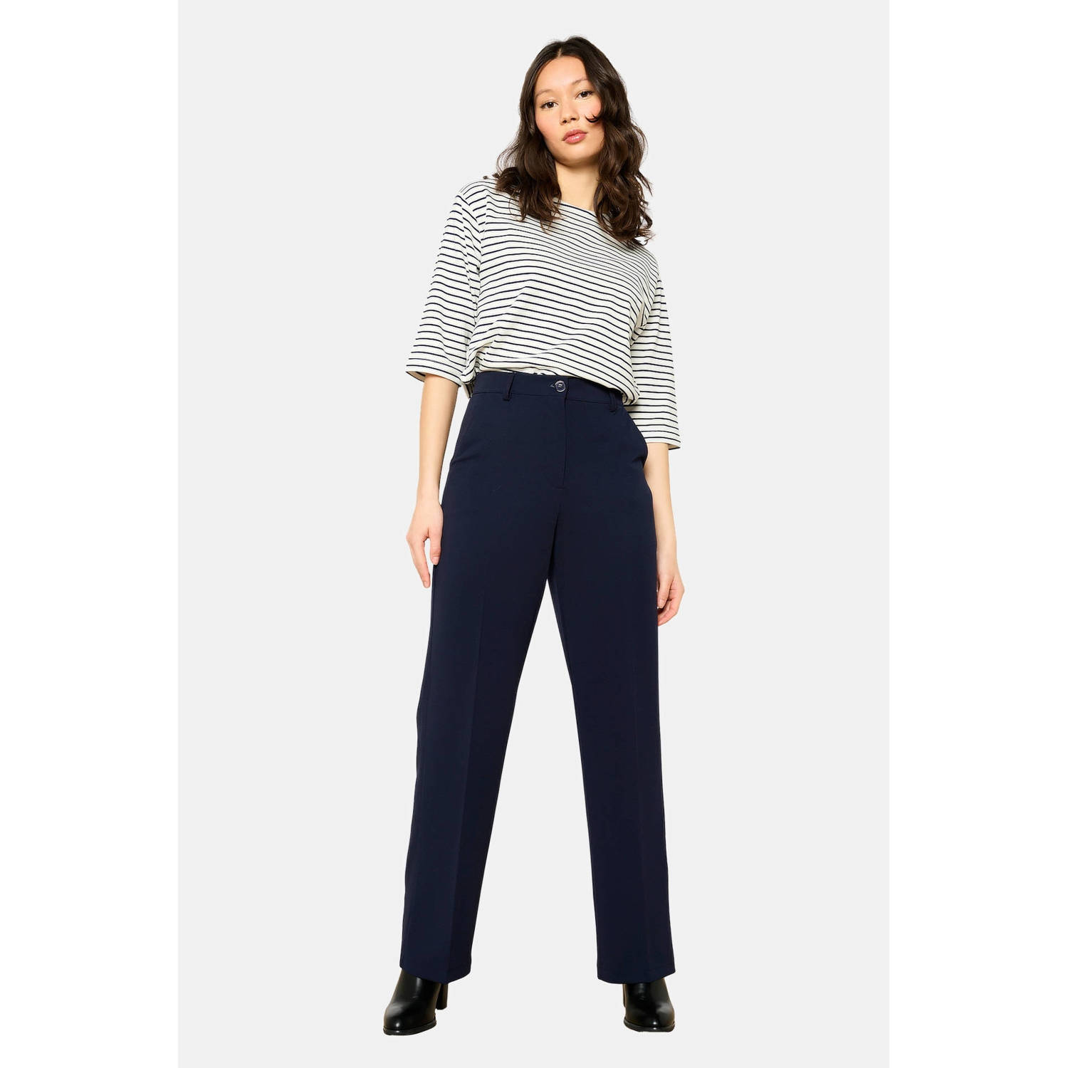 LOLALIZA regular waist pantalon marine