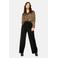 LOLALIZA wide leg regular waist broek zwart