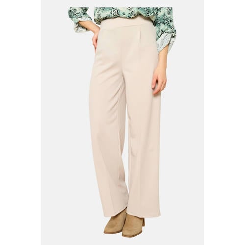 LOLALIZA wide leg regular waist broek beige afbeelding