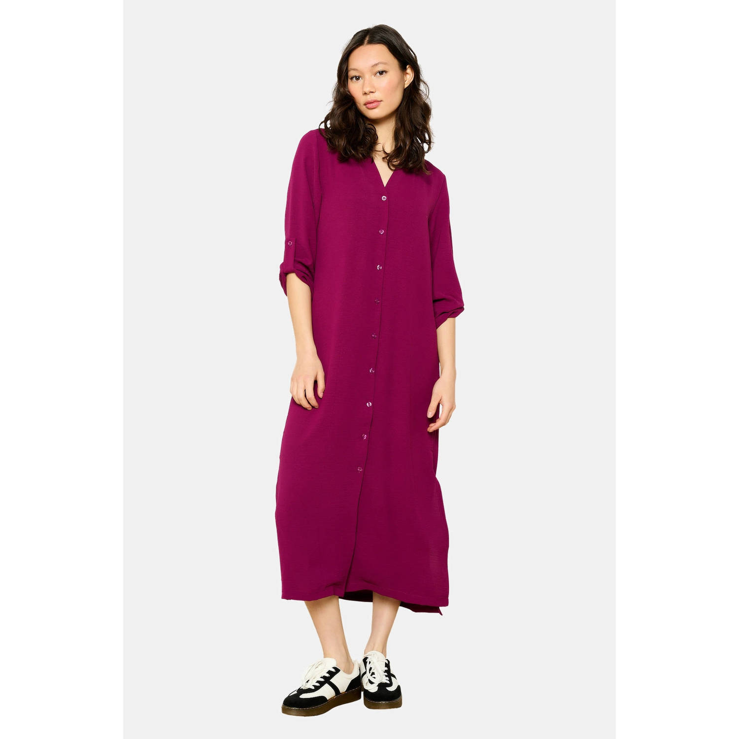 LOLALIZA blousejurk donkerviolet