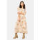 LOLALIZA midi jurk met glitter ecru