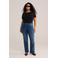 WE Fashion Curve T-shirt zwart