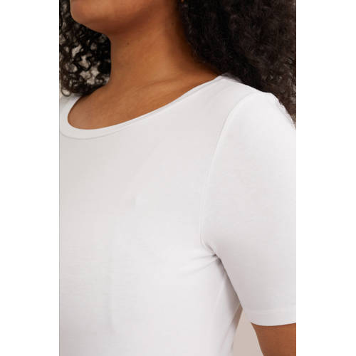 WE Fashion Curve T-shirt wit afbeelding