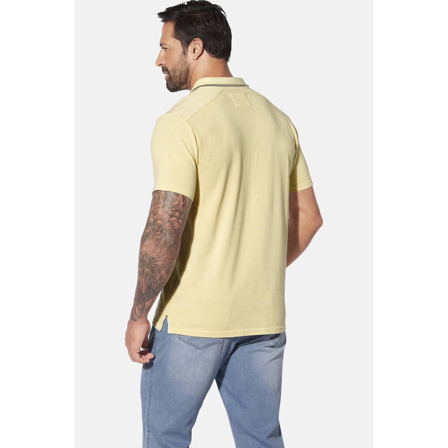 Jan Vanderstorm polo Plus Size GUNHELM lichtgeel
