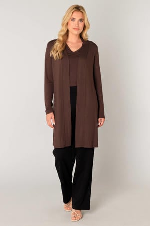lang vest donkerbruin