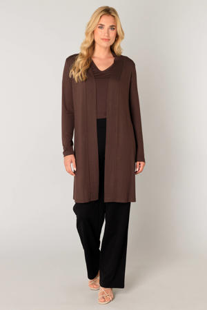 lang vest donkerbruin