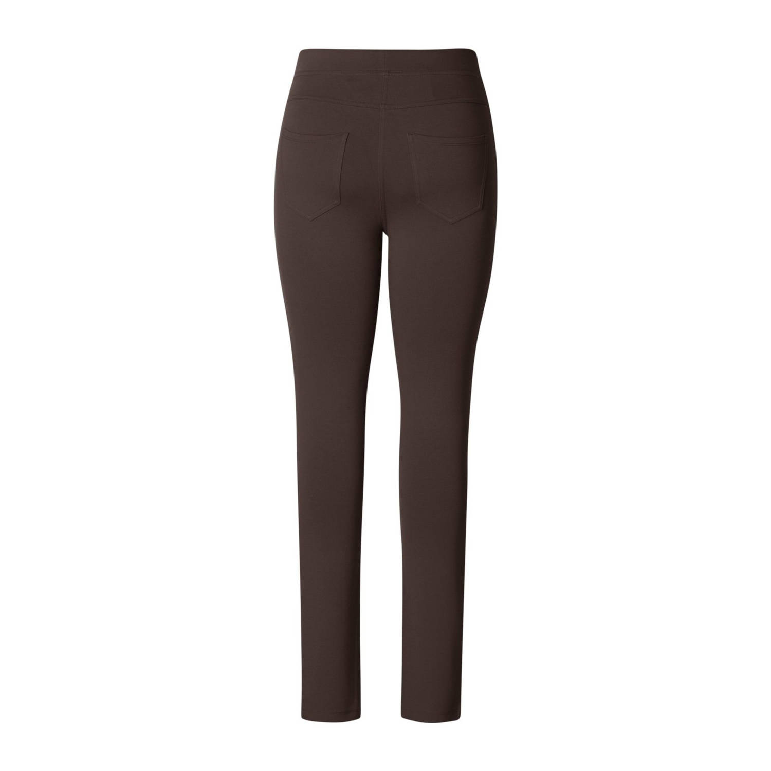 Base Level slim regular waist tregging donkerbruin