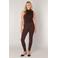 Base Level slim regular waist tregging donkerbruin