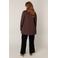 Base Level Curvy vest donkerbruin fijn gebreid