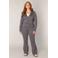 Base Level Curvy flared regular waist flared broek grijs